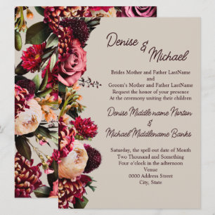 Chrysanthemum on Perfectly Pale Invitation