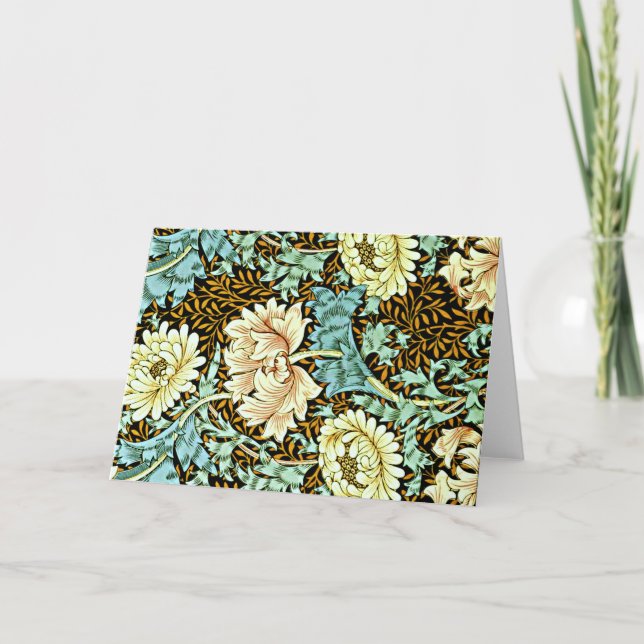 Chrysanthemum Pastels by William Morris, Card (Front)
