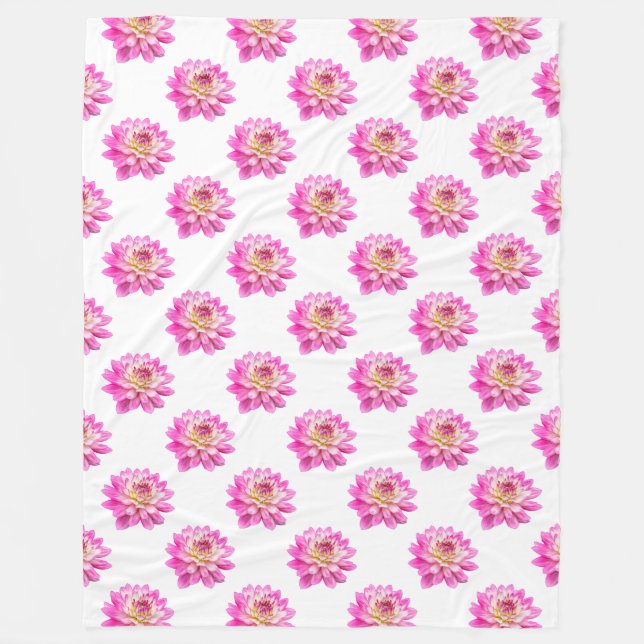 Chrysanthemum Pattern - Full Colour Fleece Blanket (Front)