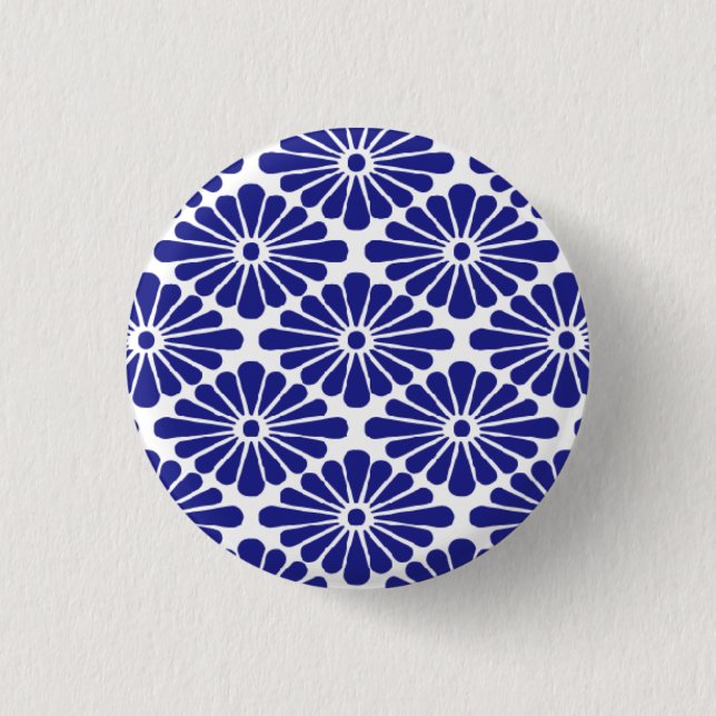 chrysanthemum petals badge 1 inch round button (Front)