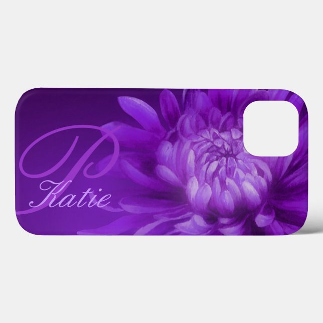 Chrysanthemum purple personalized case (Back (Horizontal))