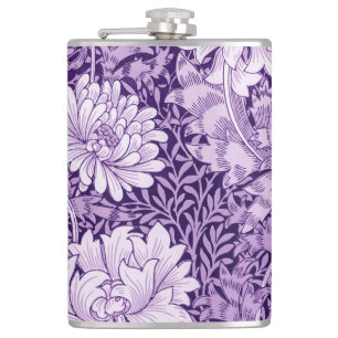 Chrysanthemum Purple, William Morris Hip Flask