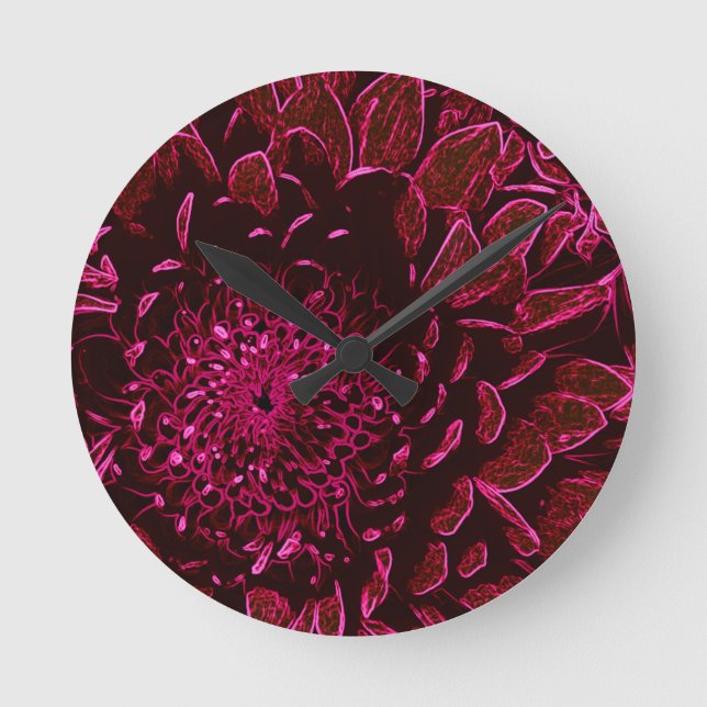 chrysanthemum round clock (Front)