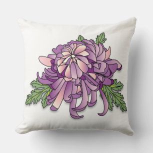 Chrysanthemum Throw Pillow