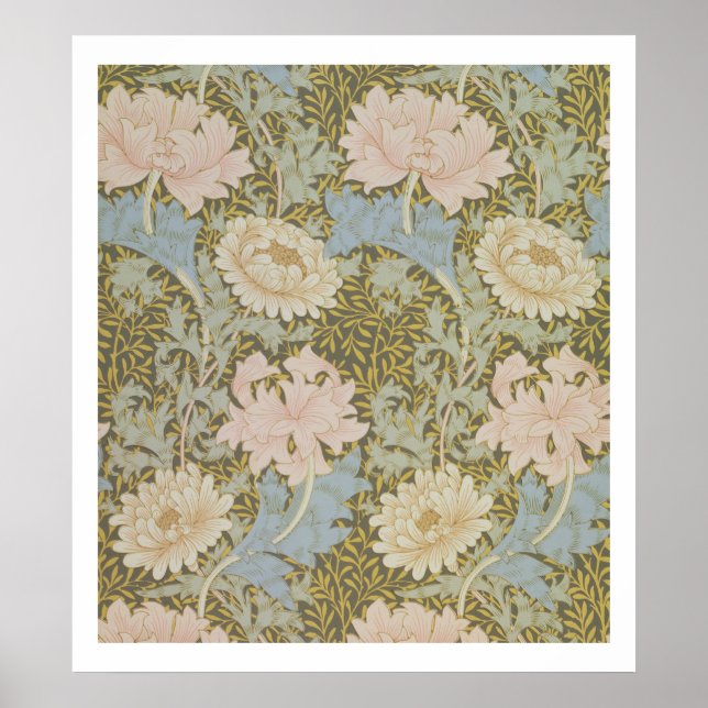 'Chrysanthemum' wallpaper, 1876 (wallpaper) Poster (Front)