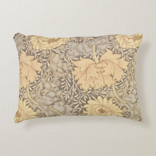 'Chrysanthemum' wallpaper design, 1876 Decorative Pillow
