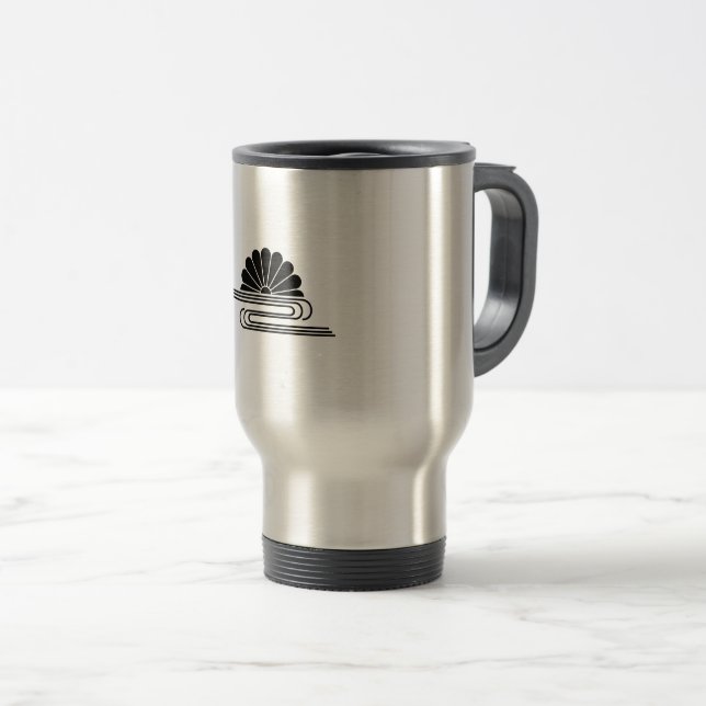 Chrysanthemum water travel mug (Front Right)