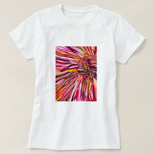 Chrysanthemum watercolor art flower T-Shirt (Design Front)