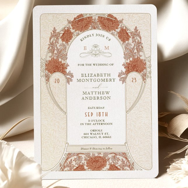 Chrysanthemum Wedding Invitations William Morris (Créateur téléchargé)