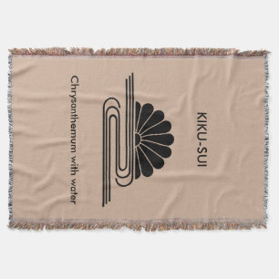 Chrysanthemum with water throw blanket