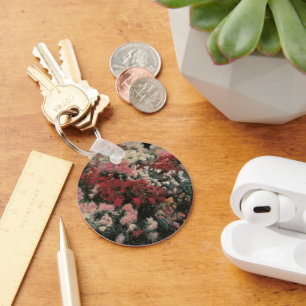 Chrysanthemums by Dennis Bunker Miller, Fine Art Keychain