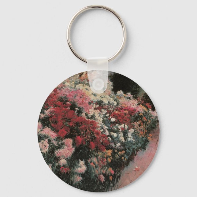 Chrysanthemums by Dennis Bunker Miller, Fine Art Keychain (Front)