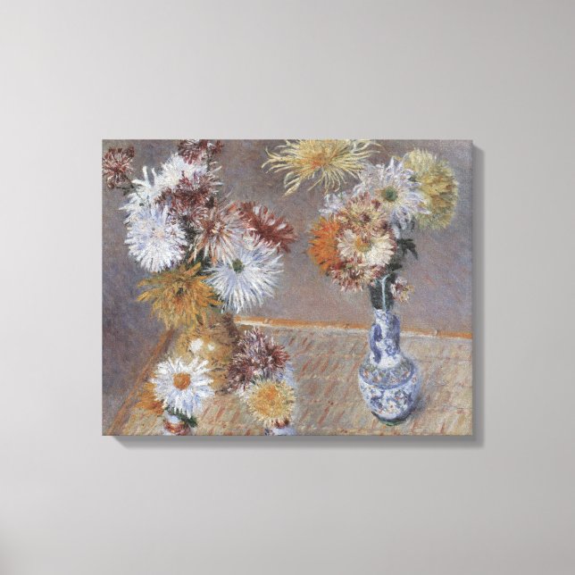 Chrysanthemums by Gustave Caillebotte Canvas Print (Front)