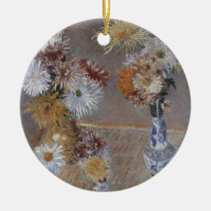 Chrysanthemums by Gustave Caillebotte Ceramic Ornament