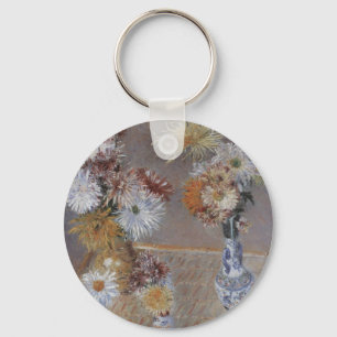 Chrysanthemums by Gustave Caillebotte Keychain