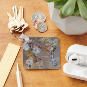 Chrysanthemums by Gustave Caillebotte Keychain