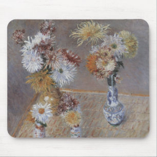 Chrysanthemums by Gustave Caillebotte Mouse Pad