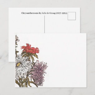 Chrysanthemums by Julie de Graag (1877-1924).  Postcard
