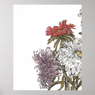 Chrysanthemums by Julie de Graag (1877-1924).  Poster