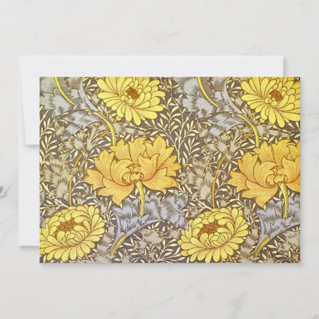 Chrysanthemums by William Morris Invitation (Front)