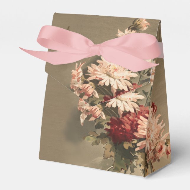 Chrysanthemums in a Bottle Favor Box (Front Side)