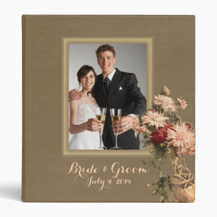 Chrysanthemums in a Bottle Wedding Photo Album Binder