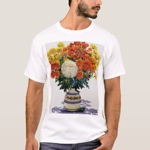 Chrysanthemums in a patterned jug 2005 T-Shirt