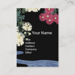 Chrysanthemums,Running Water, Beauty Salon Spa Business Card