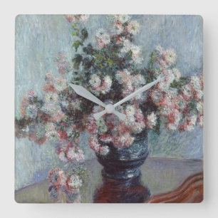 Chrysanthemums Square Wall Clock