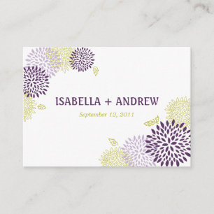 Chrysanthemums Wedding Directions Chubby Enclosure Card