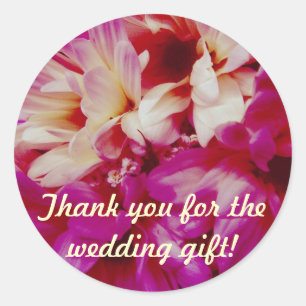 Chrysanthemums Wedding Gift Thank You Stickers