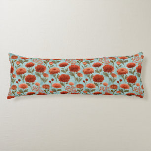 Chrysanths Bouquet Floor Décor Coastal Couch Body Pillow