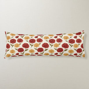 Chrysanths Bouquet Warm Interiors Cottagecore Down Body Pillow