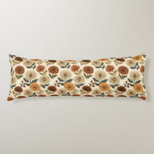 Chrysanths Print Modern Farmhouse Botanical Couch Body Pillow