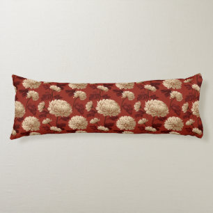 Chrysanths Texture Condo Decor Classic Decorative Body Pillow