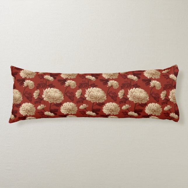 Chrysanths Texture Condo Decor Classic Decorative Body Pillow (Front)