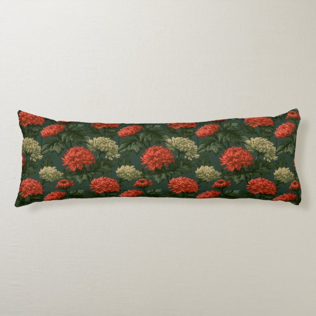 Chrysanths Texture Office Decor Artistic Down  Body Pillow (Front)