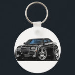 Chrysler 300 Black Car Keychain<br><div class="desc">Keychain Template</div>