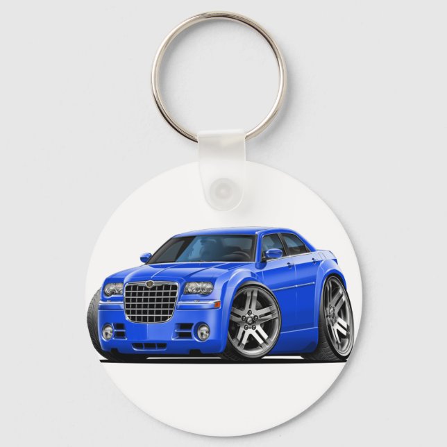 Chrysler 300 Blue Car Keychain (Front)
