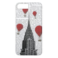Chrysler Building and Red Hot Air Balloons