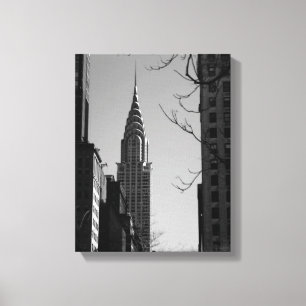Chrysler Building-Black and White Canvas Print