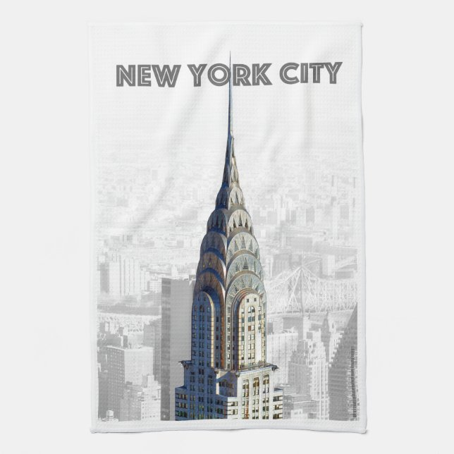 Chrysler Building New York City Kitchen Towel (Vertical)