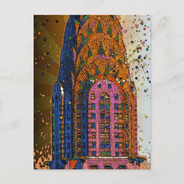 Chrysler Building Top Closeup #1 Postcard (Front)