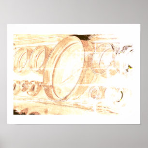 Chrysler New Yorker Car Dashboard Stylized Poster