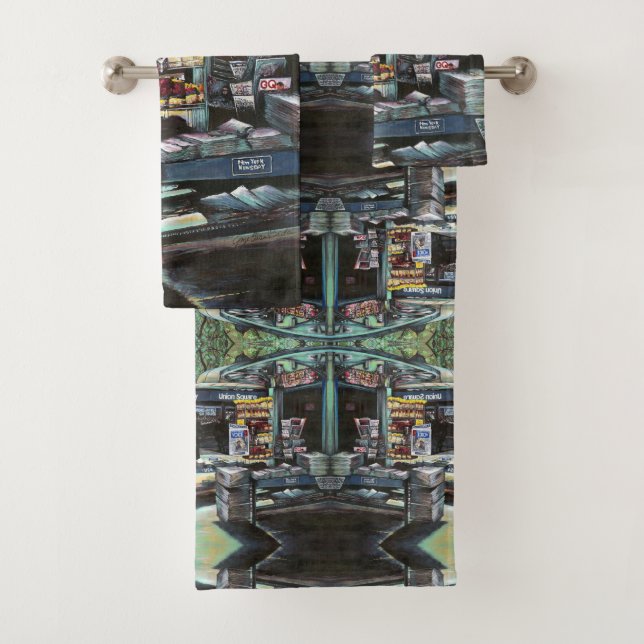 Chrysocolia Morning, Union Square New York City Bath Towel Set (Insitu)
