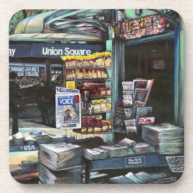 Chrysocolia Morning, Union Square, NYC Coaster (Front)