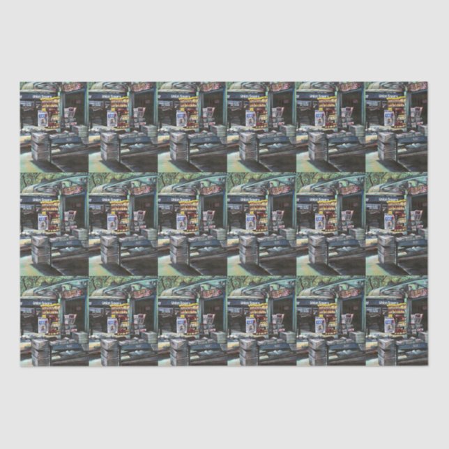 Chrysocolia Morning, Union Square, NYC Tissue Paper (Front)