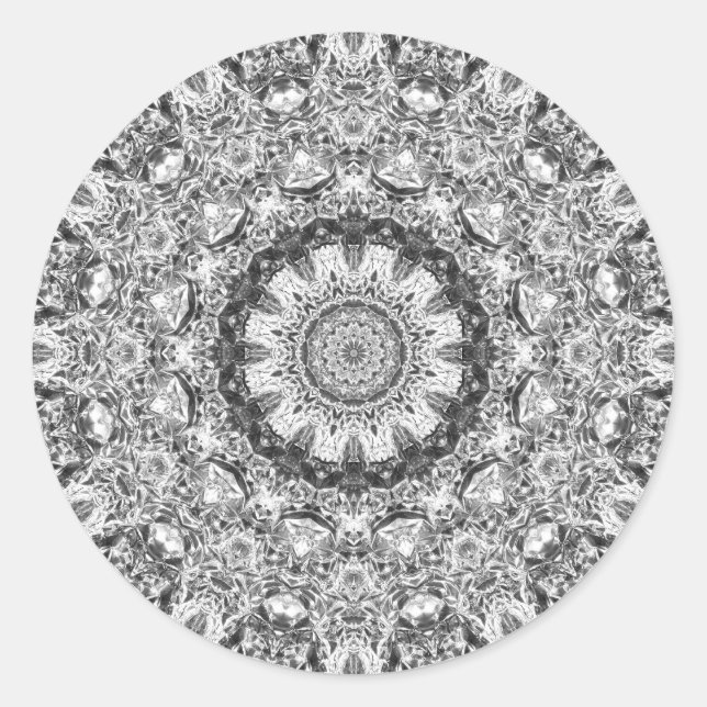 Chrystal Kaleidoscope 01 Classic Round Sticker (Front)