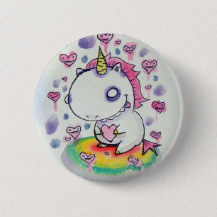Chubbles the Unicorn 2 Inch Round Button