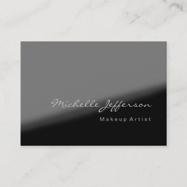Chubby Artist Grey Black White Carte de visite (Devant)